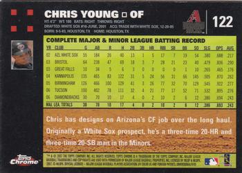 2007 Topps Chrome #122 Chris Young Back