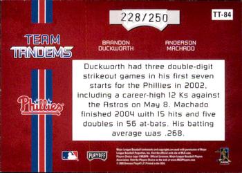 2005 Playoff Absolute Memorabilia - Team Tandems #TT-84 Brandon Duckworth / Anderson Machado Back