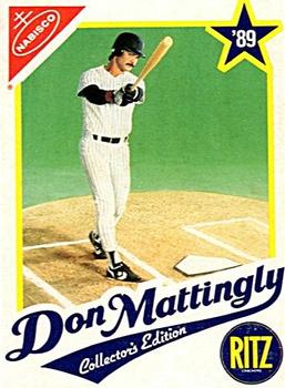 1989 Topps Nabisco Ritz Don Mattingly #'89 Don Mattingly Front