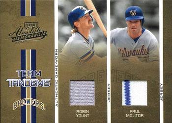 2005 Playoff Absolute Memorabilia - Team Tandems Swatch Single #TT-11 Robin Yount / Paul Molitor Front