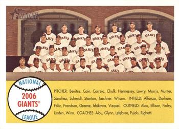 2007 Topps Heritage #19 San Francisco Giants Front