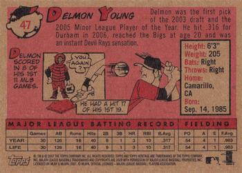 2007 Topps Heritage #47 Delmon Young Back