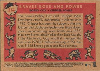 2007 Topps Heritage #314 Braves Boss and Power (Chipper Jones / Bobby Cox) Back