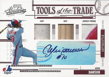 2005 Playoff Absolute Memorabilia - Tools of the Trade Autograph Swatch Triple Prime Red #TT-62 Andre Dawson  Front