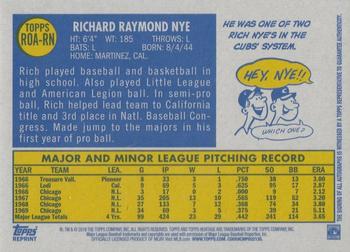 2019 Topps Heritage - Real One Autographs #ROA-RN Rich Nye Back