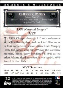 2007 Topps Moments & Milestones #22-88 Chipper Jones Back