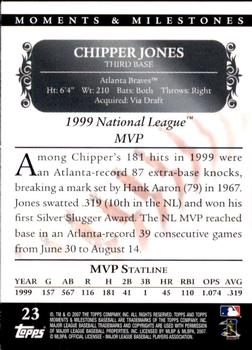 2007 Topps Moments & Milestones #23-57 Chipper Jones Back