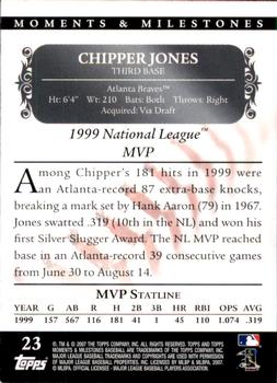 2007 Topps Moments & Milestones #23-79 Chipper Jones Back