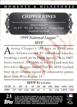 2007 Topps Moments & Milestones #23-100 Chipper Jones Back