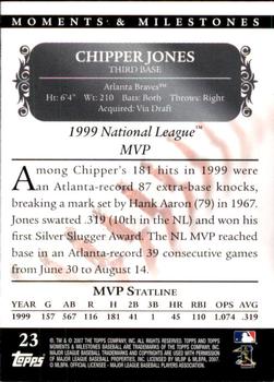 2007 Topps Moments & Milestones #23-140 Chipper Jones Back