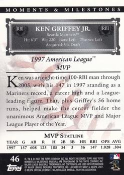 2007 Topps Moments & Milestones #46-21 Ken Griffey Jr. Back