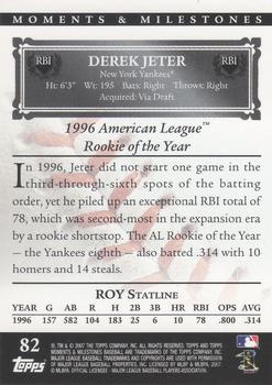 2007 Topps Moments & Milestones #82-45 Derek Jeter Back