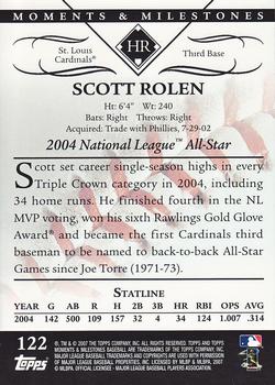 2007 Topps Moments & Milestones #122-11 Scott Rolen Back