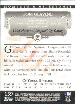 2007 Topps Moments & Milestones #139-3 Tom Glavine Back