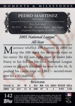 2007 Topps Moments & Milestones #142-2 Pedro Martinez Back