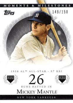 2007 Topps Moments & Milestones #168-26 Mickey Mantle Front