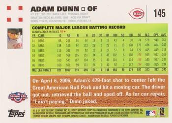 2007 Topps Opening Day #145 Adam Dunn Back