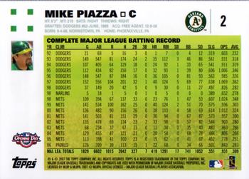 2007 Topps Opening Day #2 Mike Piazza Back