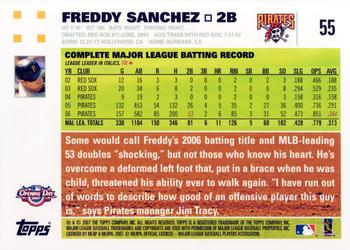 2007 Topps Opening Day #55 Freddy Sanchez Back