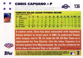 2007 Topps Opening Day #136 Chris Capuano Back