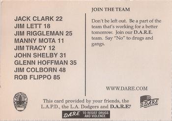 2003 Los Angeles Dodgers Police #NNO Jack Clark / Jim Lett / Jim Riggleman / Manny Mota / Jim Tracy / John Shelby / Glenn Hoffman / Jim Colborn / Rob Flippo Back