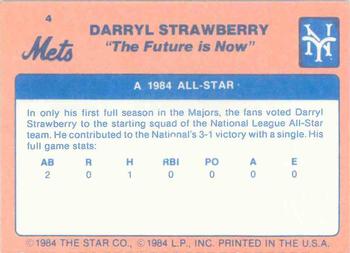 1984 Star Darryl Strawberry - Separated #4 Darryl Strawberry Back