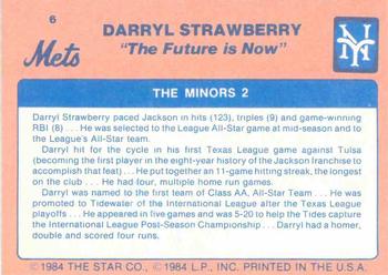 1984 Star Darryl Strawberry - Separated #6 Darryl Strawberry Back