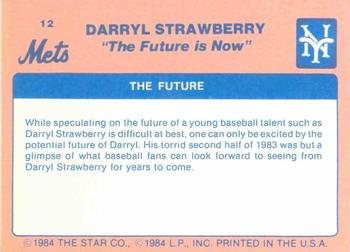 1984 Star Darryl Strawberry - Separated #12 Darryl Strawberry Back