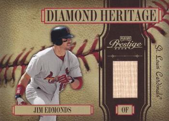 2005 Playoff Prestige - Diamond Heritage Material Bat #DH-15 Jim Edmonds Front