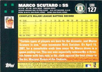 2007 Topps Updates & Highlights #UH127 Marco Scutaro Back