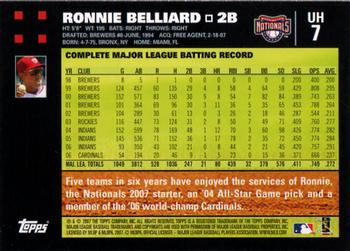 2007 Topps Updates & Highlights #UH7 Ronnie Belliard Back