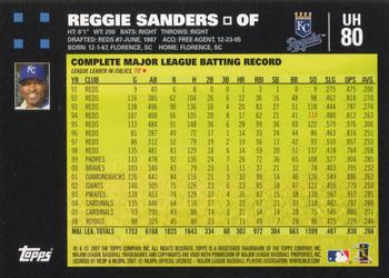 2007 Topps Updates & Highlights #UH80 Reggie Sanders Back