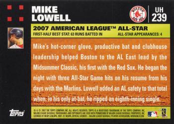 2007 Topps Updates & Highlights #UH239 Mike Lowell Back