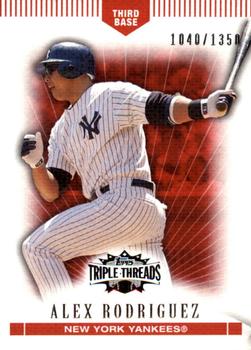 2007 Topps Triple Threads #1 Alex Rodriguez Front