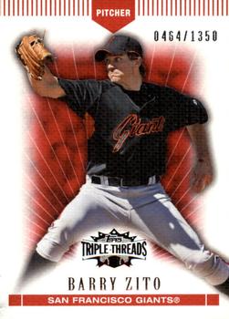 2007 Topps Triple Threads #2 Barry Zito Front