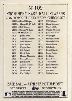 2007 Topps Turkey Red #109 The Captain Back