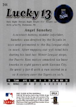 2007 Ultra #244 Angel Sanchez Back