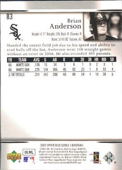 2007 Upper Deck #83 Brian Anderson Back
