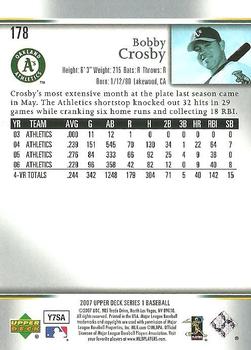 2007 Upper Deck #178 Bobby Crosby Back