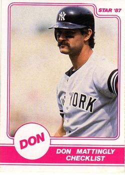 1987 Star Don Mattingly - Sticker - Separated #NNO Don Mattingly Front