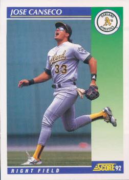 1992 Score #500 Jose Canseco Front
