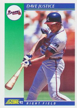1992 Score #4 Dave Justice Front