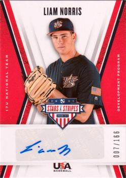 2019 Panini USA Baseball Stars & Stripes - 17U National Team Signatures #17U-LN Liam Norris Front