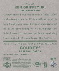 2007 Upper Deck Goudey #228 Ken Griffey Jr. Back