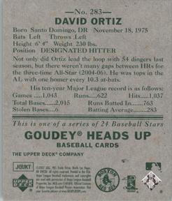 2007 Upper Deck Goudey #283 David Ortiz Back