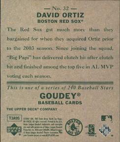 2007 Upper Deck Goudey #32 David Ortiz Back
