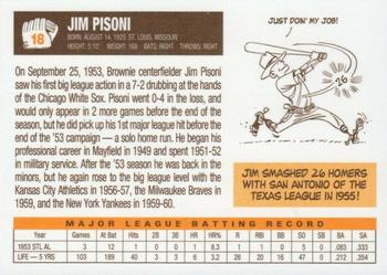2003 1953 St. Louis Browns 50th Anniversary Set #18 Jim Pisoni Back