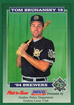 1994 Milwaukee Brewers Police - Grafton Police Department Grafton Lions Club #NNO Tom Brunansky Front