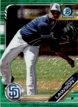 2019 Bowman - Chrome Prospects Green Shimmer Refractor #BCP-68 Reggie Lawson Front