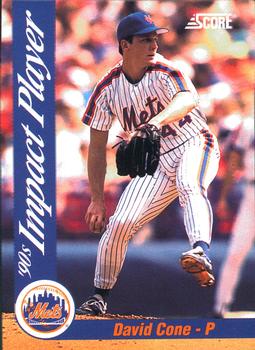 1992 Score - 90's Impact Players #90 David Cone Front